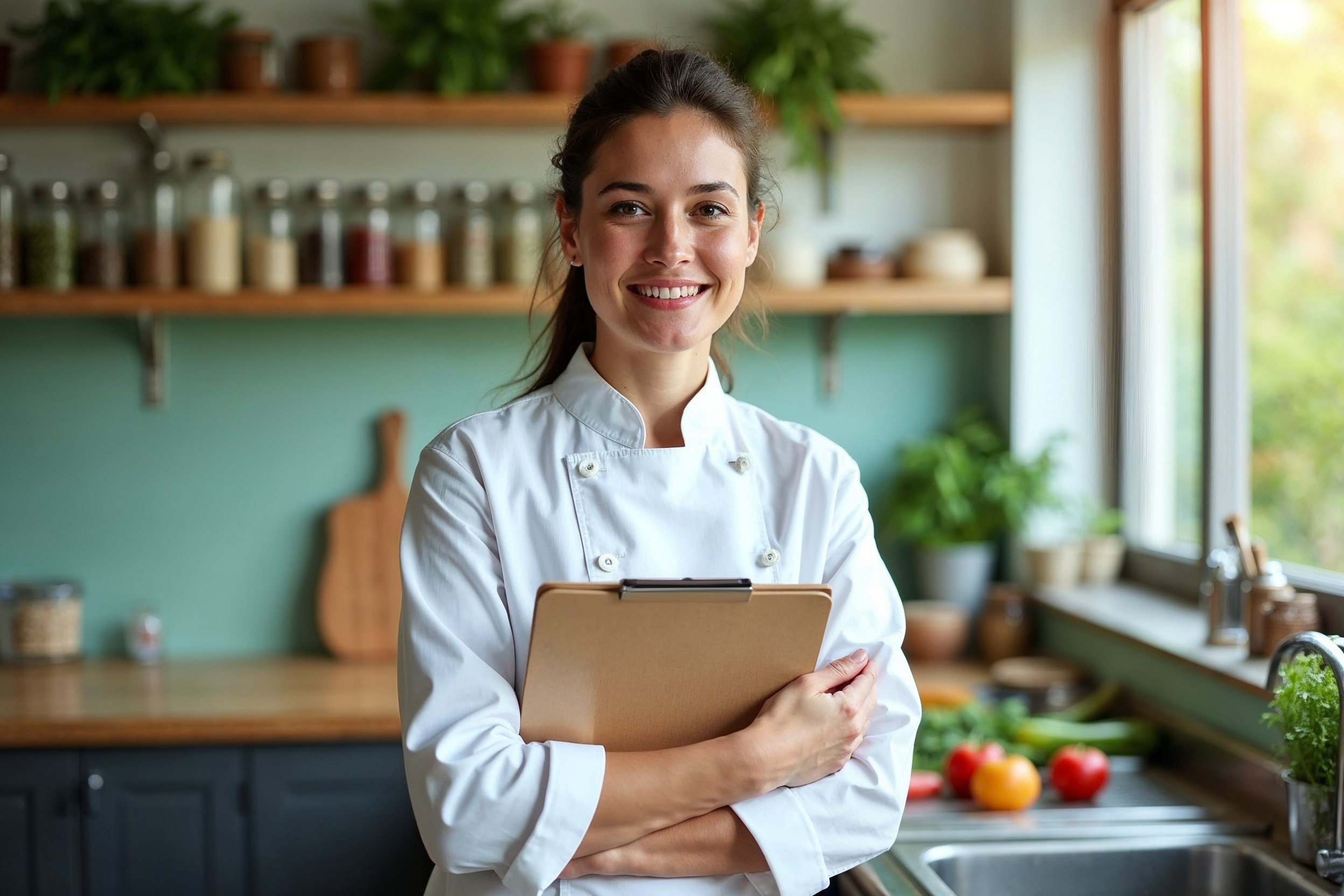 Beslevo kurucusu sertifikalı diyetisyen mutfakta